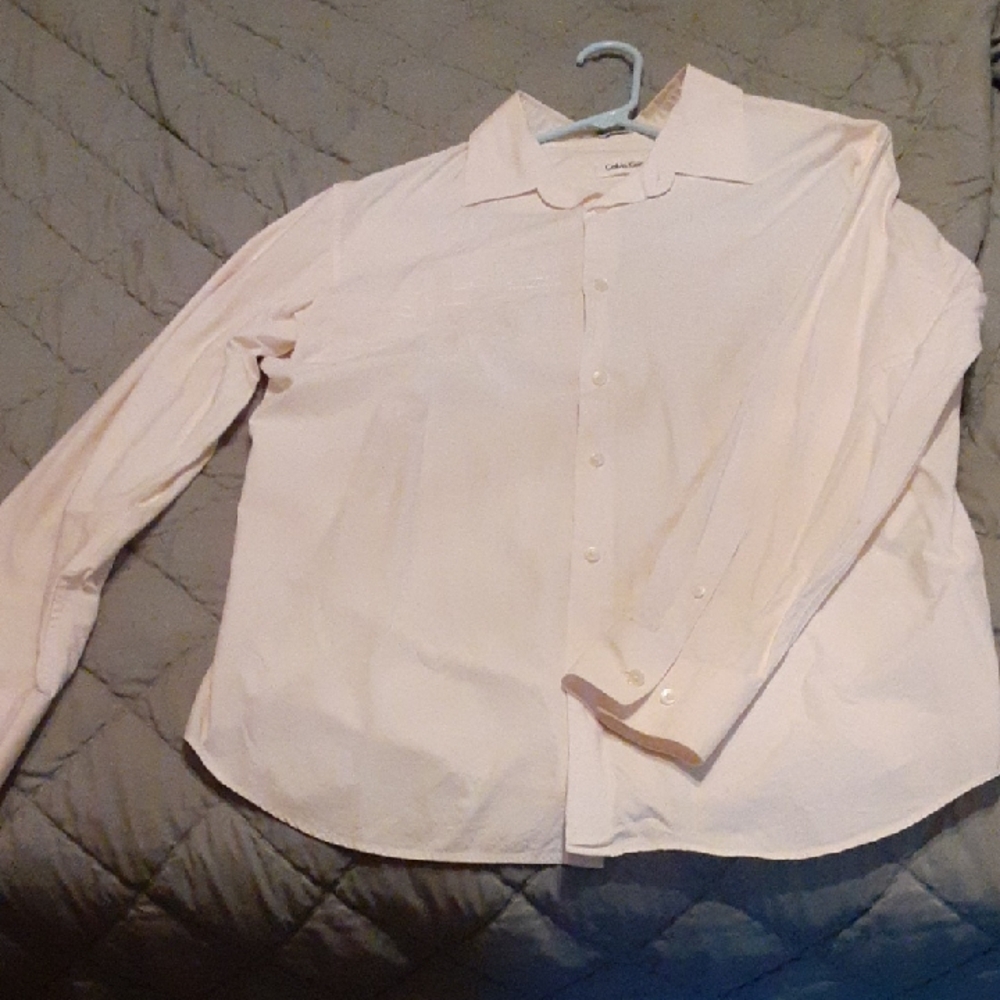 Calvin Klein Men's Off-White Dress Shirt